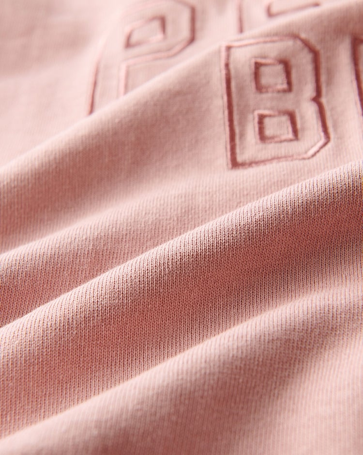 太番手コットン・ロゴ刺繍ハーフジップ 詳細画像 ダスティーピンク 3