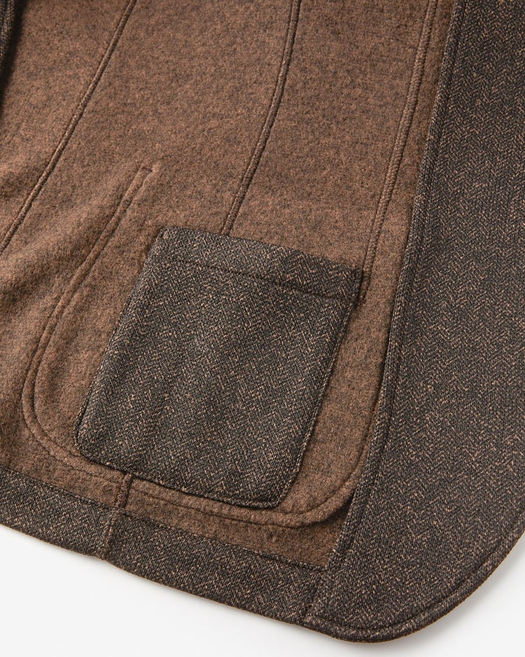 ニットフリースジャケット 詳細画像 ブラウンパターン 3
