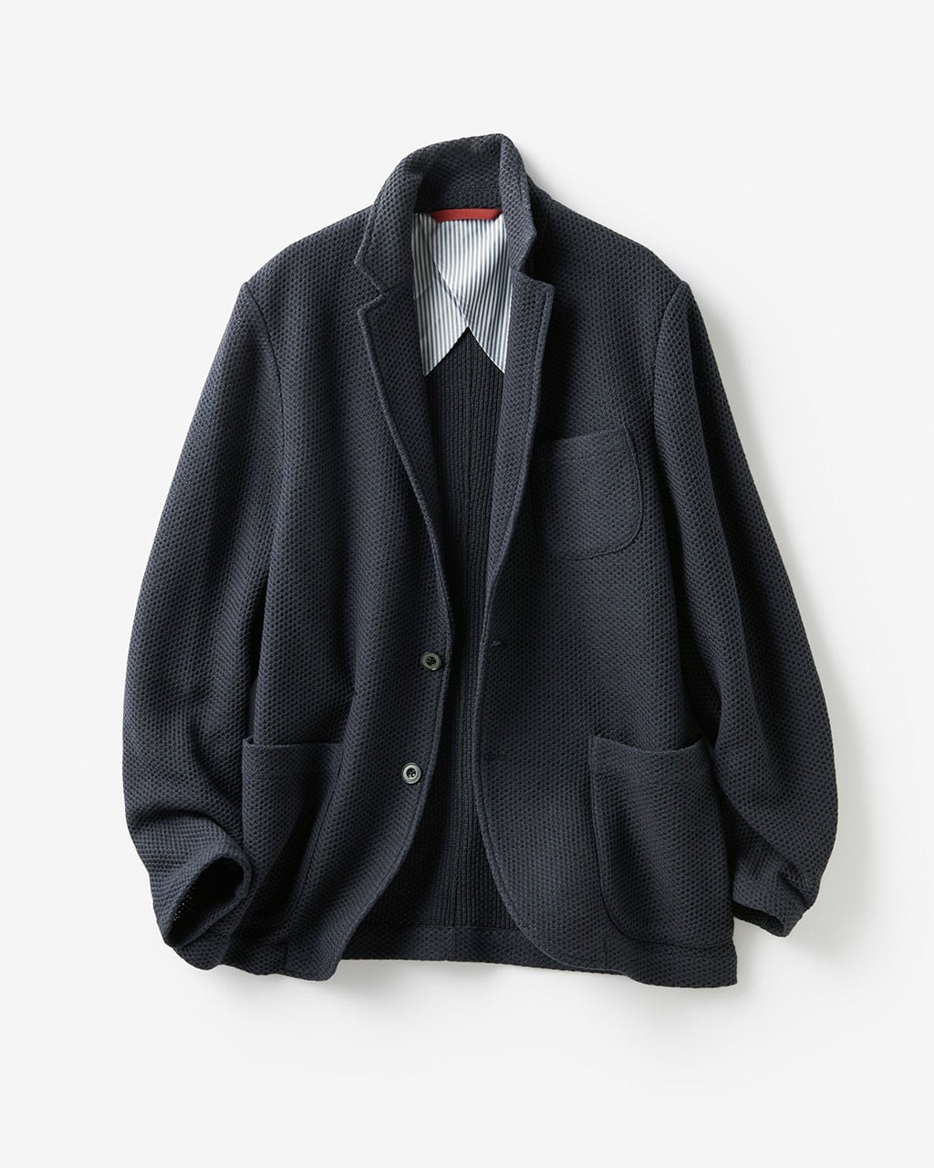 BIGサイズ メンズ ジャケット サマーニット ハニカム 軽量 ドライ 洗える 別売り セットアップ 大きいサイズ G-ZERO 50205G G-stage ジーステージ ハニカムニット セットアップジャケット｜テーラード｜ニコル公式通販