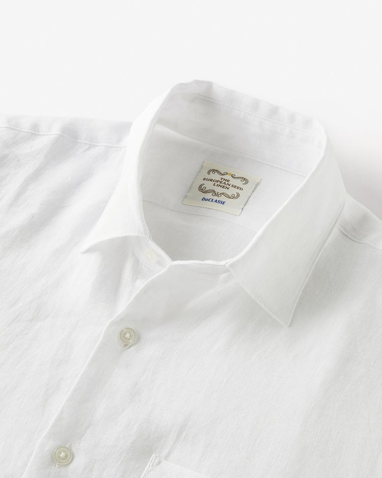 リネンシャンブレーシャツ／半袖 詳細画像 ホワイト 2