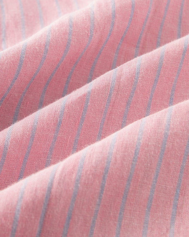 リネンシャンブレーシャツ／半袖 詳細画像 ピンクストライプ 3
