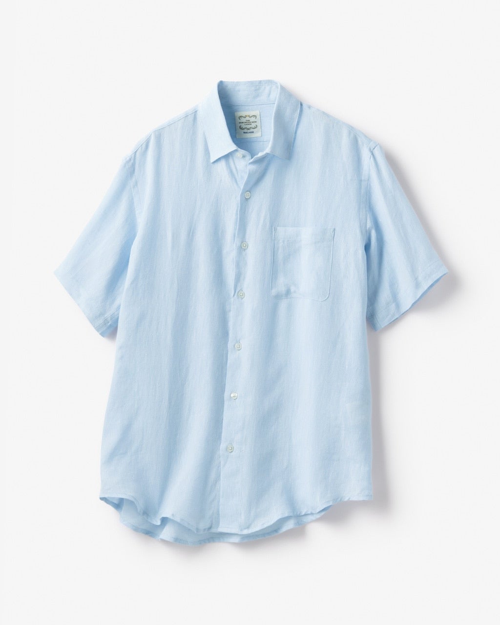 リネンシャンブレーシャツ／半袖/40代50代からのメンズ