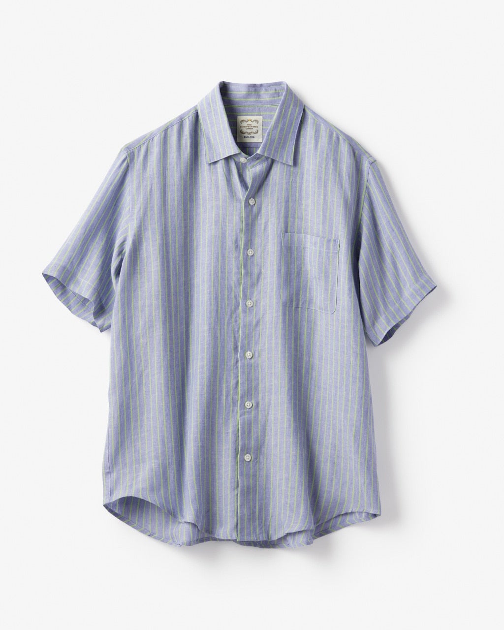 リネンシャンブレーシャツ／半袖/40代50代からのレディース・メンズ