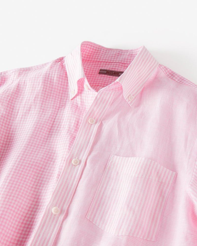 リネンクレイジーパターンシャツ長袖 詳細画像 ピンク・パターン 2