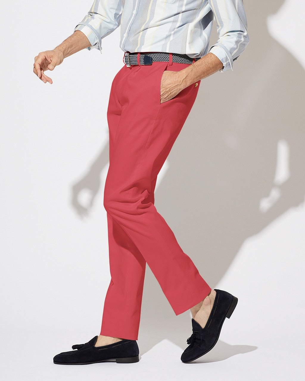 スタイルアップコットンパンツ／ワンタック/40代50代からの