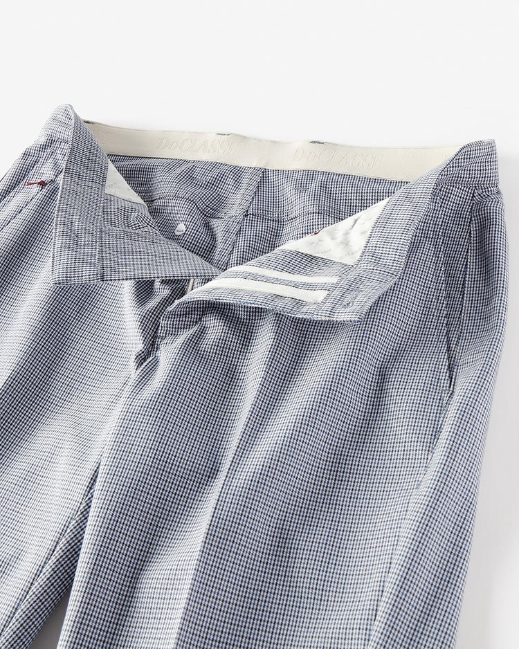 柄コットンツイルGOLFパンツ 詳細画像 ブルー千鳥 3