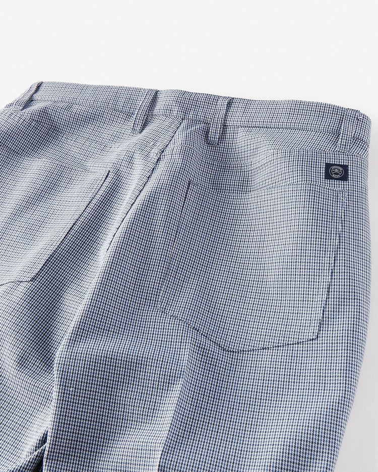 柄コットンツイルGOLFパンツ 詳細画像 ブルー千鳥 4