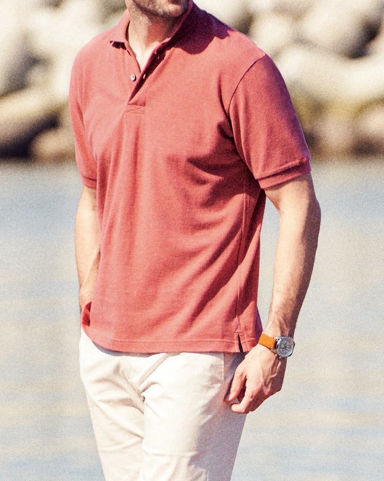 コットンヘザーポロ 詳細画像 コーラルレッド 1