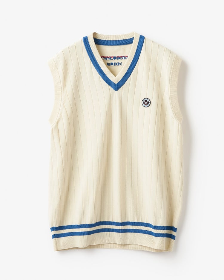 クイックドライ GOLFロゴニットベスト 詳細画像 アイボリー 1