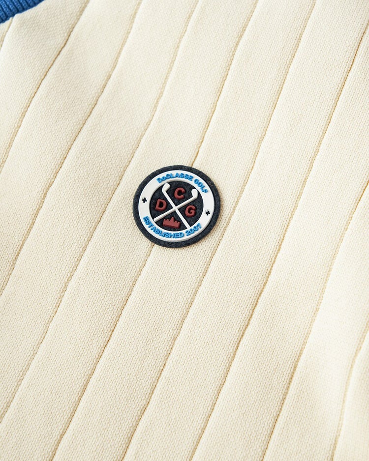 クイックドライ GOLFロゴニットベスト 詳細画像 アイボリー 2