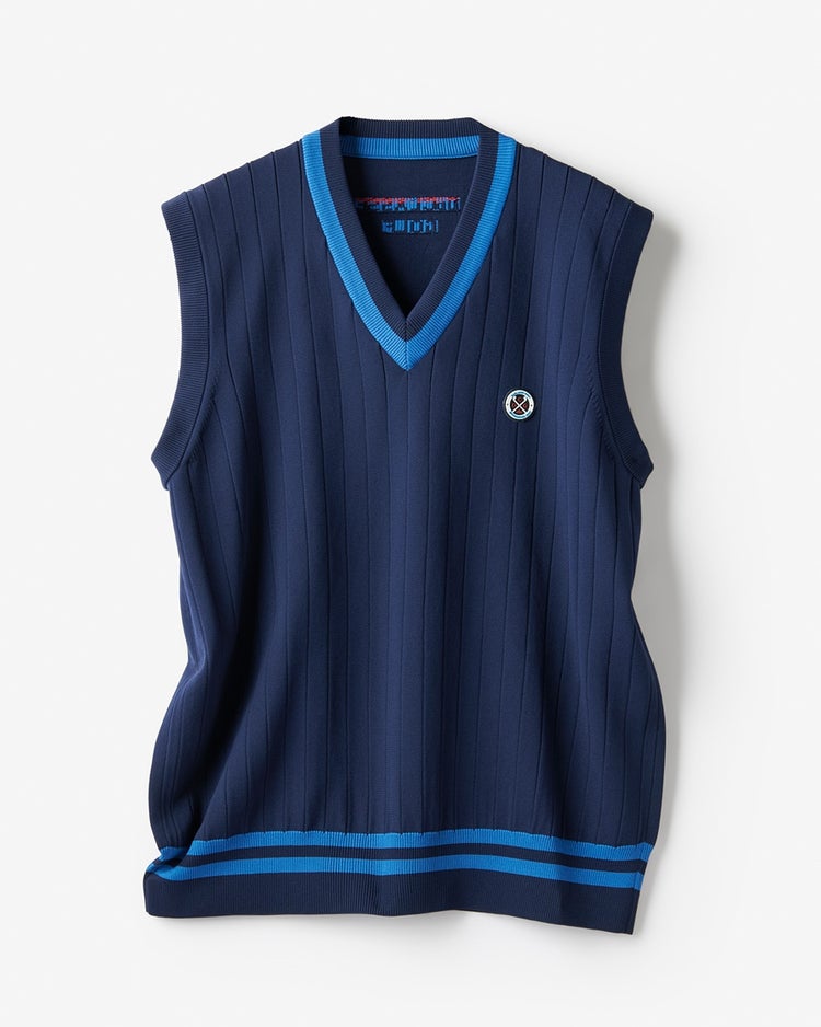 クイックドライ GOLFロゴニットベスト 詳細画像 ネイビー 1