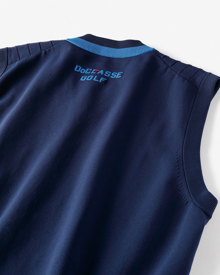 クイックドライ GOLFロゴニットベスト 詳細画像 ネイビー 3