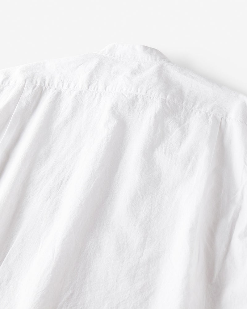 コットンリネンバンドカラー半袖シャツ 詳細画像 ホワイト 4