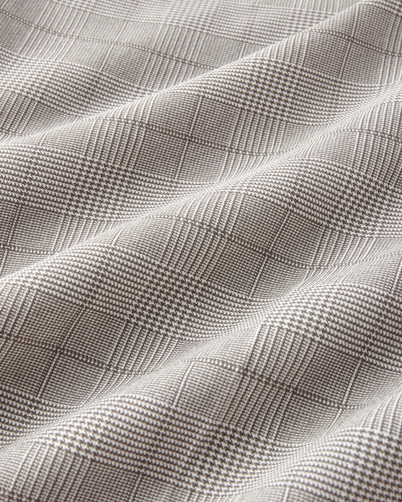 裏起毛ストレッチパンツ/ノータック 詳細画像 ベージュグレンチェック 2