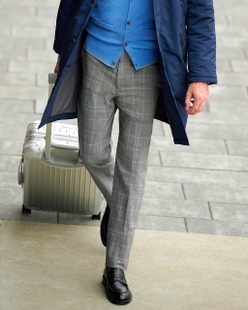 裏起毛ストレッチパンツ／ノータック