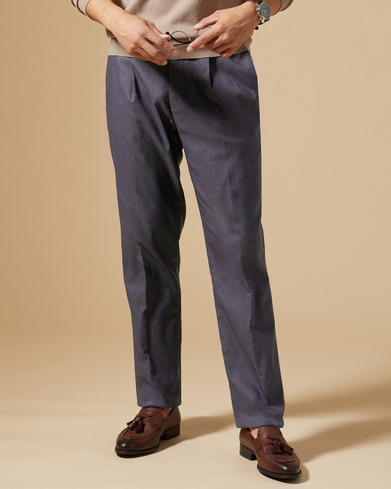 裏起毛ストレッチパンツ／ワンタック