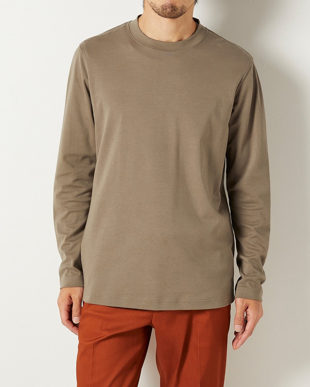 新品 Deuxieme Classe 袖プリント クルーネック 長袖 Tシャツ クルーネック長袖・超長綿Tシャツ/DoCLASSE