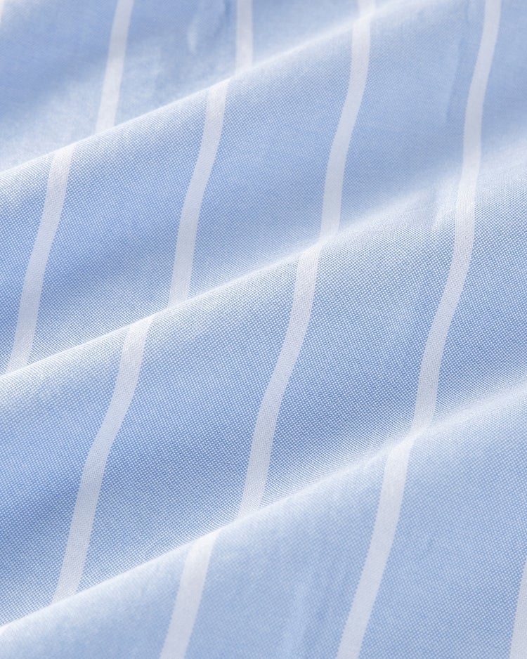 ナチュラルオックスシャツ半袖ボタンダウン 詳細画像 サックス&times;ホワイト 5