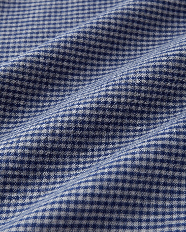 両面起毛ドレスネルシャツ 詳細画像 杢グレー&times;ネイビー 2