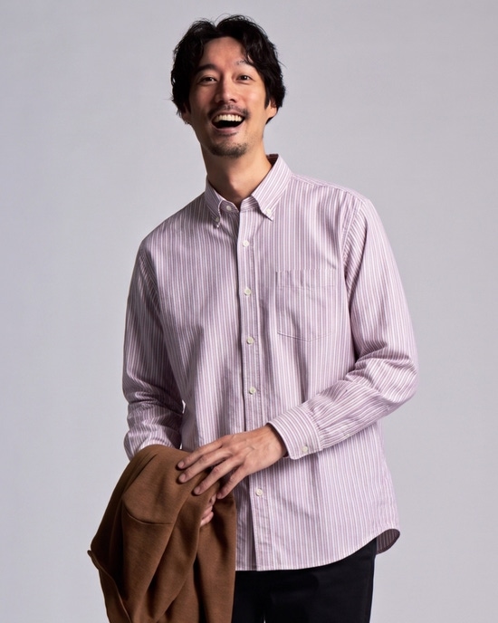 両面起毛ドレスネルシャツ