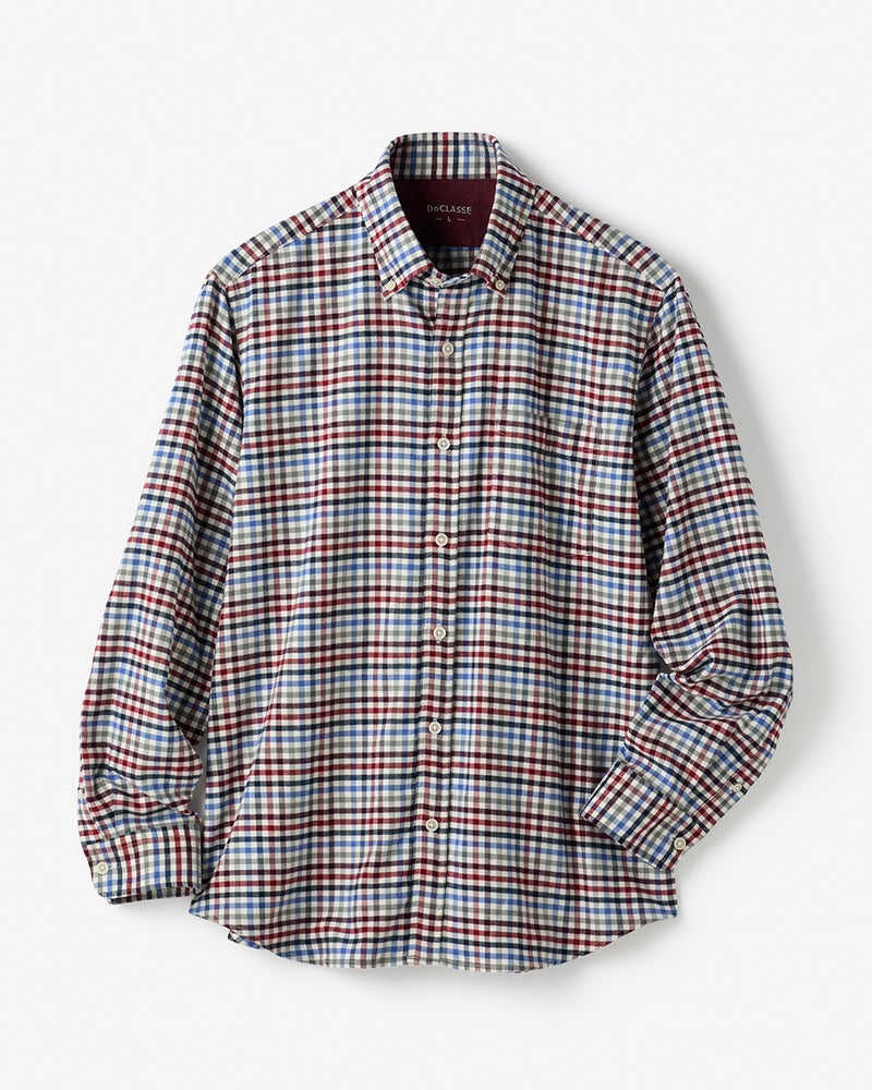 両面起毛フランネル長袖 詳細画像 ワインマルチ 3