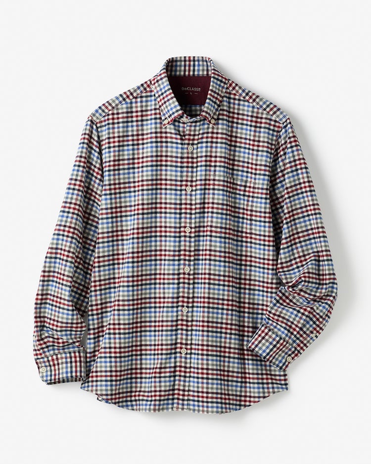 両面起毛フランネル長袖 詳細画像 ワインマルチ 3