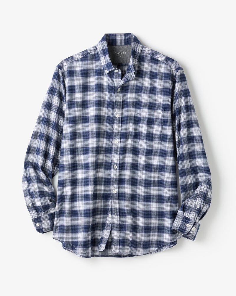 両面起毛フランネル長袖 詳細画像 ネイビーチェック 3