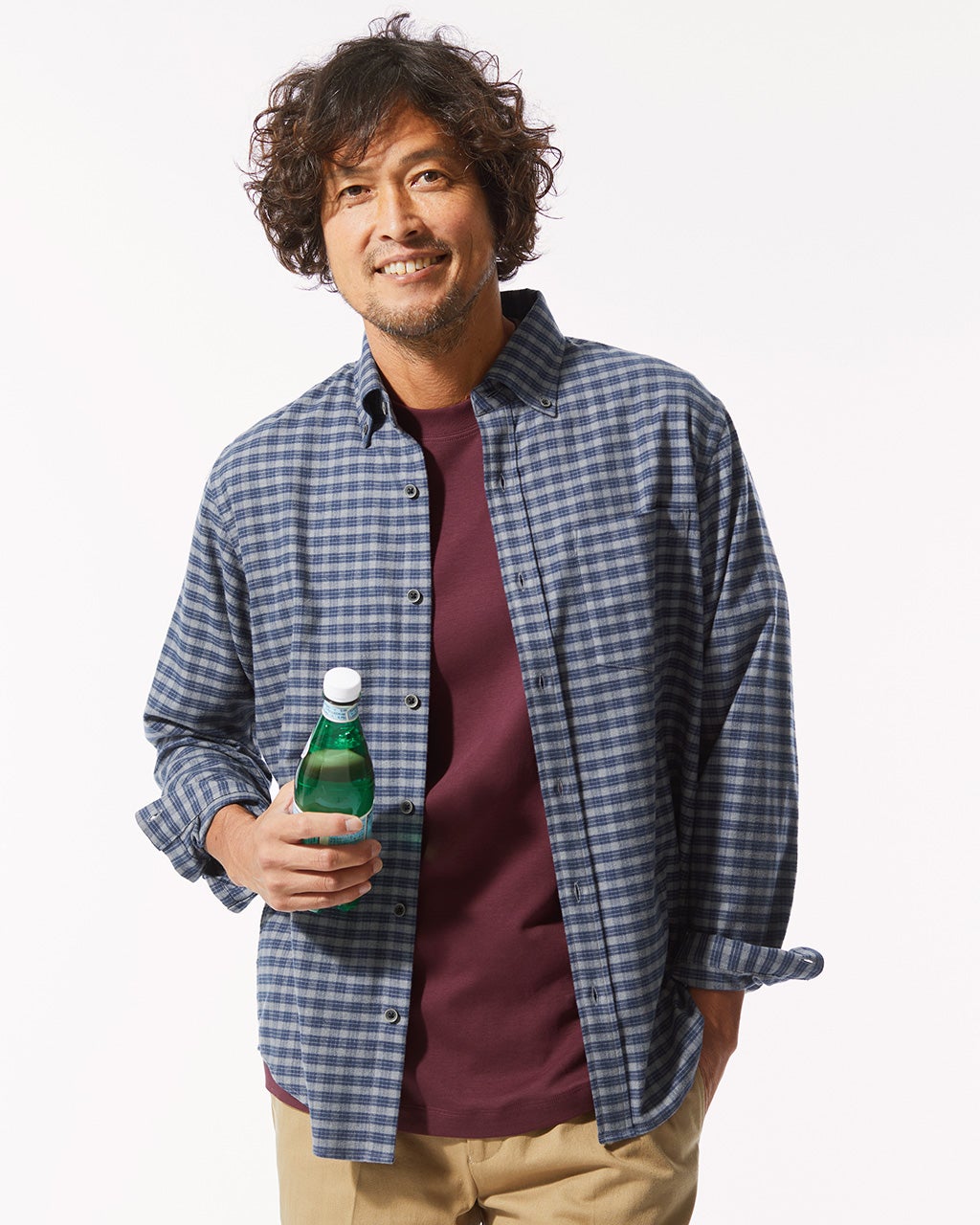 両面起毛フランネル長袖/40代50代からのメンズファッション通販