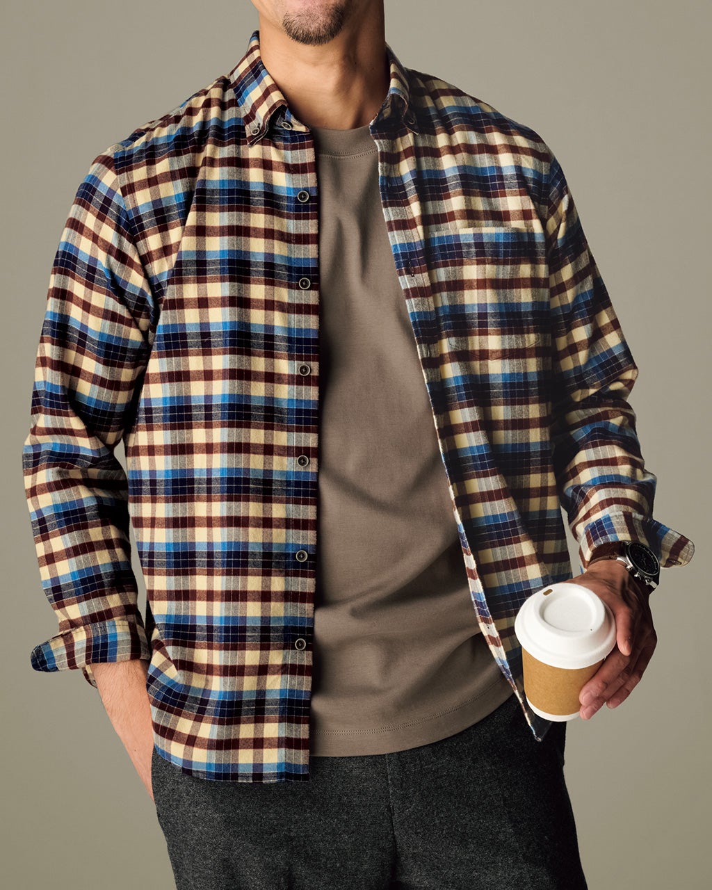 アトリエgg☆スタンドカラーブラウス19ハーフ赤ドッド Atelier GG() | Fa＊