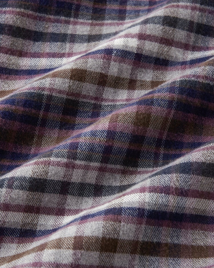 両面起毛ドレスネルシャツ 詳細画像 グレープチェック 2