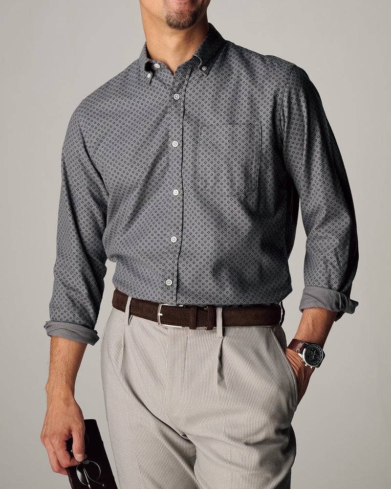 両面起毛フランネル長袖 詳細画像 ドット 1