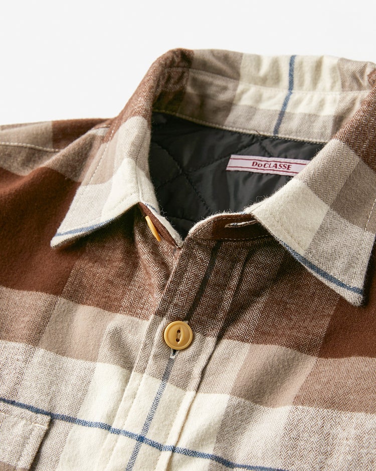中綿フランネルシャツ 詳細画像 ブラウンパターン 2