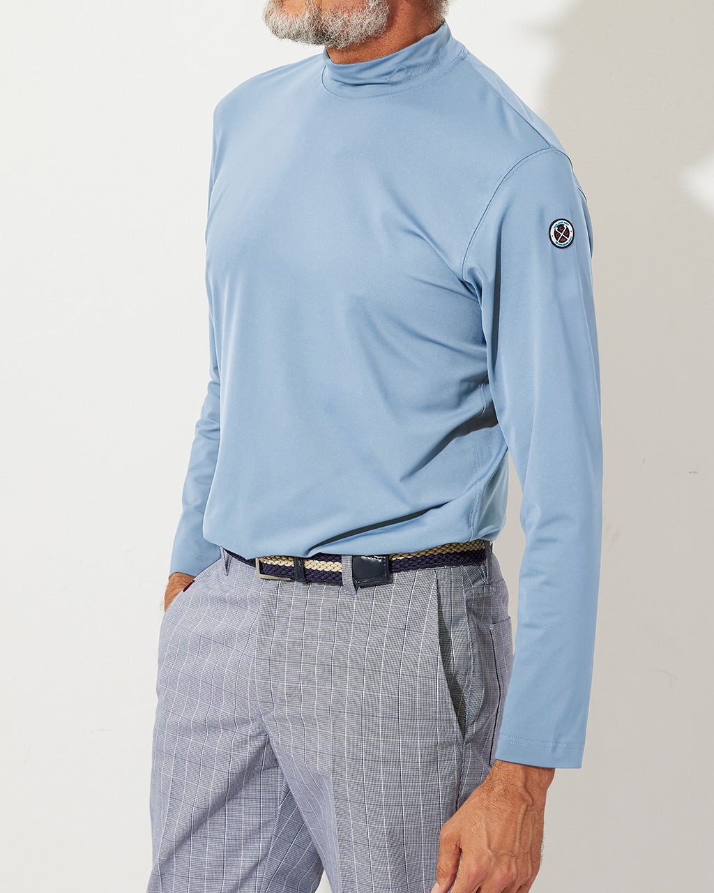 クイックドライ・モックネック長袖/40代50代からのメンズファッション