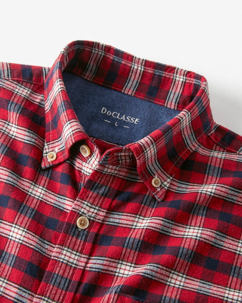 両面起毛 上品フランネルシャツ長袖 詳細画像 レッドチェック 3