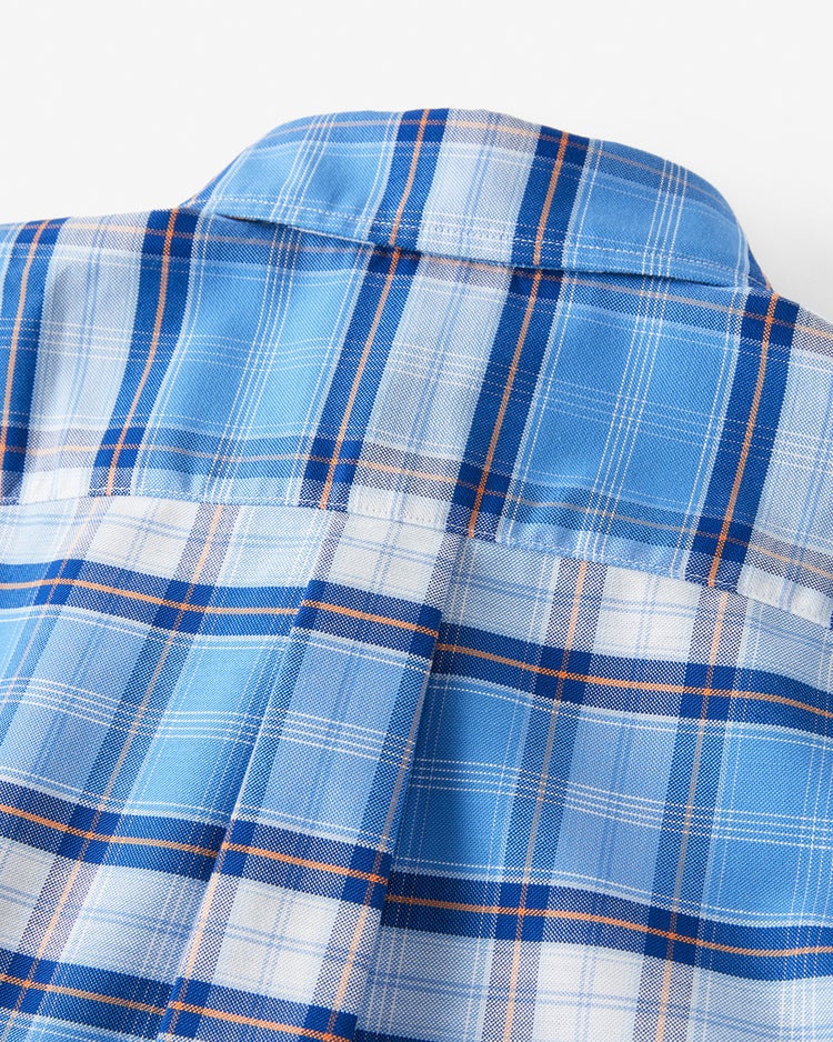 先染ピュアファインオックスシャツ長袖 詳細画像 ゼニスブルー 7