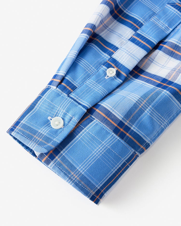 先染ピュアファインオックスシャツ長袖 詳細画像 ゼニスブルー 8