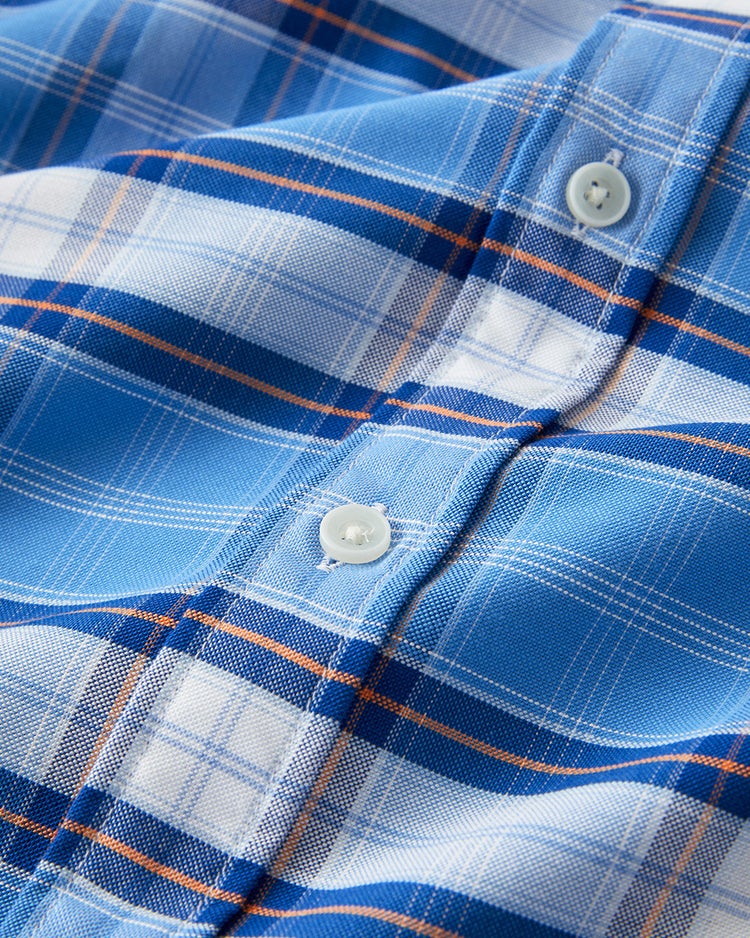 先染ピュアファインオックスシャツ長袖 詳細画像 ゼニスブルー 9