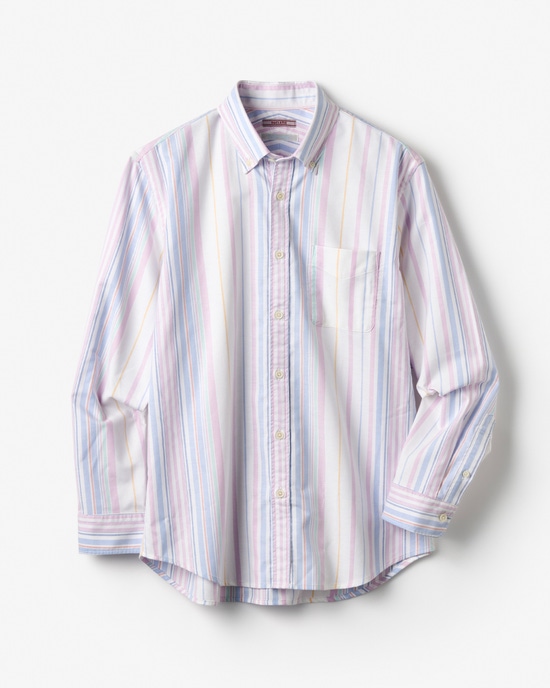 ピュアファイン・先染めオックスシャツ 長袖