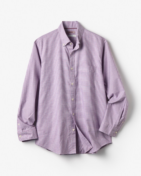 ピュアファイン・先染めオックスシャツ 長袖