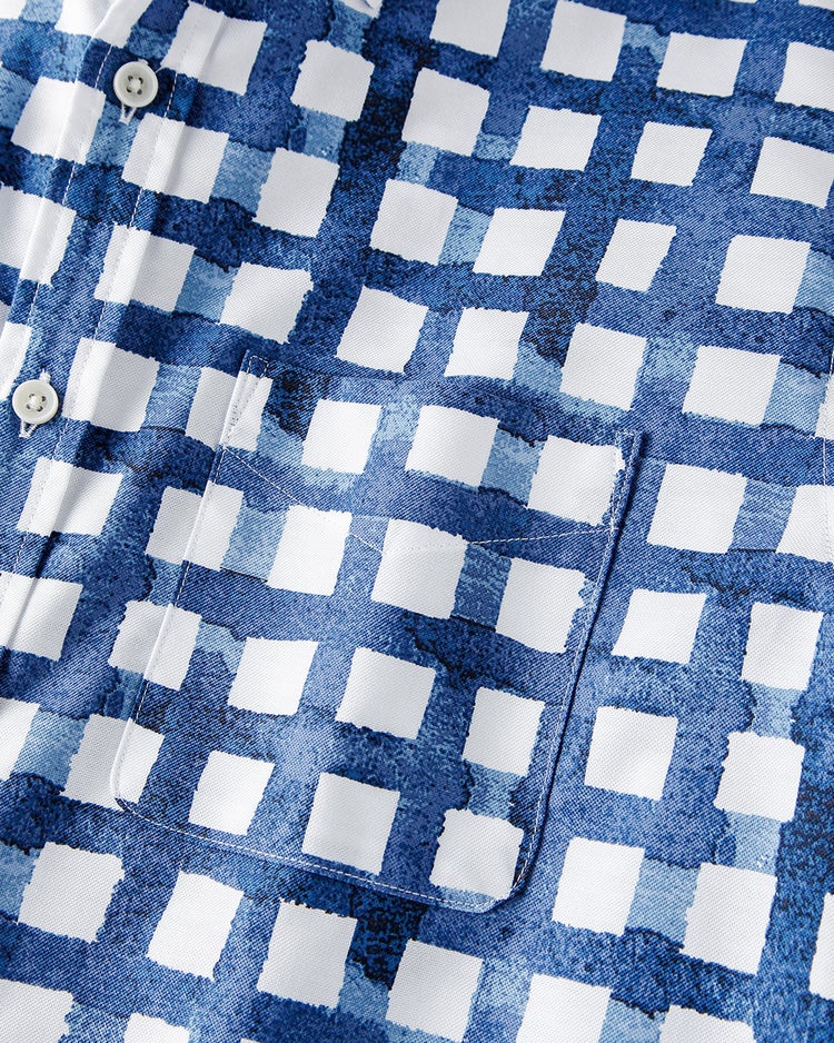 ピュアファインオックスシャツ ／レギュラーサイズ 詳細画像 ブルーパターン2 3