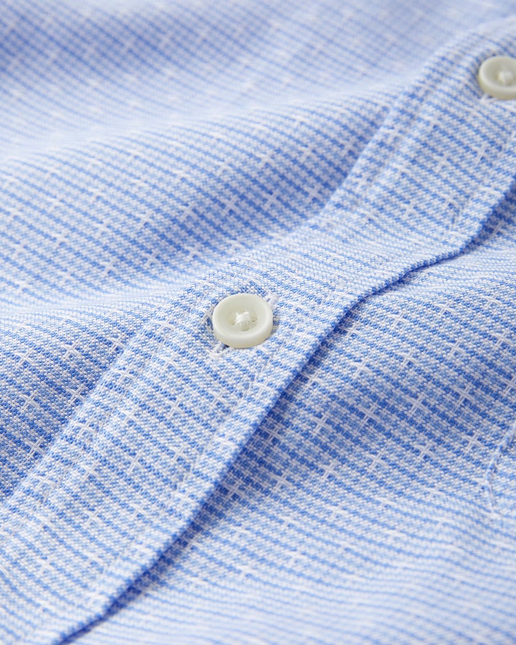 ピュアファイン・先染めオックスシャツ 長袖 詳細画像 ブルーミックス 2