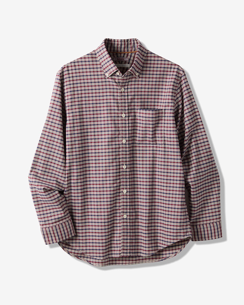 ピュアファイン・先染めオックスシャツ 長袖/40代50代からのメンズ