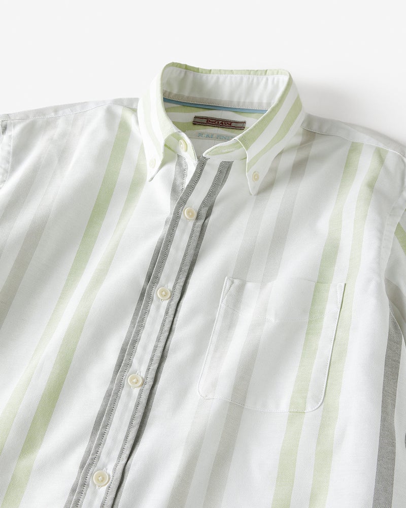 ピュアファインオックスシャツ ／レギュラーサイズ 詳細画像 グリーン×ホワイト 2