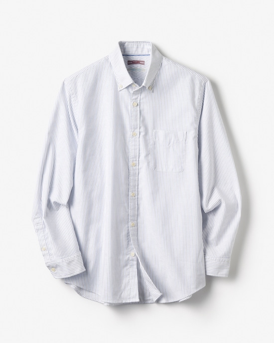 ピュアファイン・先染めオックスシャツ 長袖