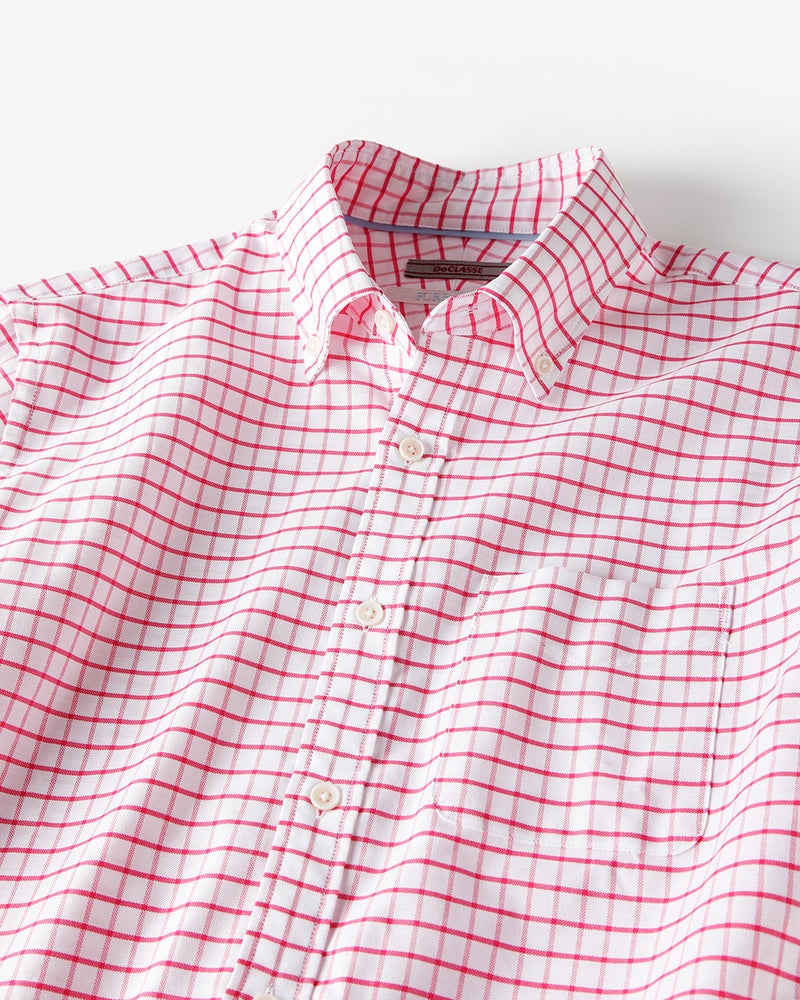 ピュアファインオックスシャツ ／トールサイズ 詳細画像 ピンク×ホワイト 2