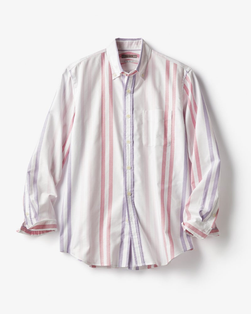 ピュアファインオックスシャツ ／トールサイズ 詳細画像 ピンクストライプ 1