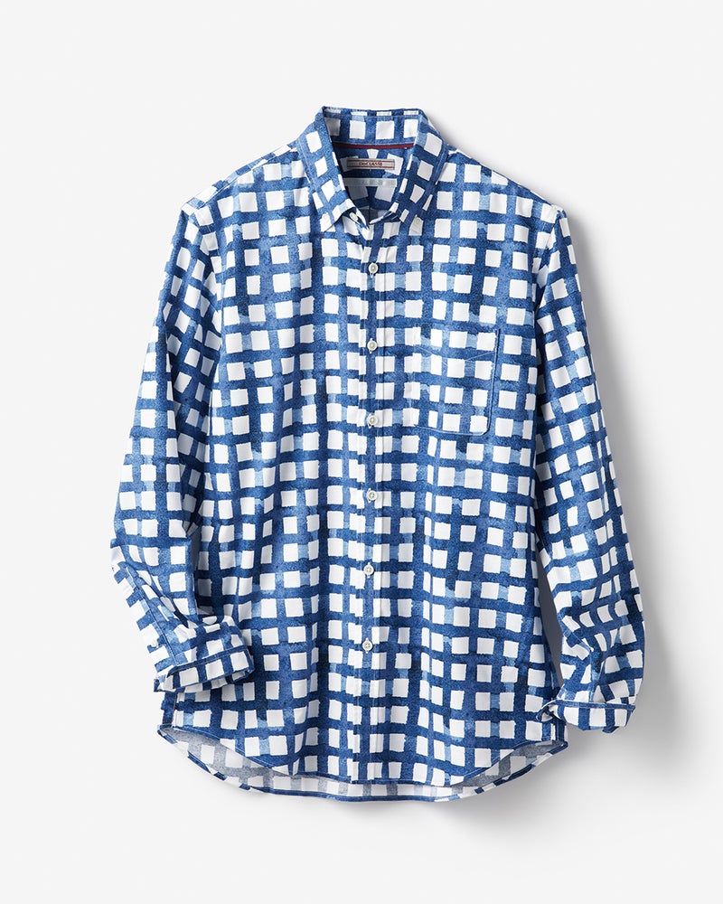 ピュアファインオックスシャツ ／トールサイズ 詳細画像 ブルーパターン2 1