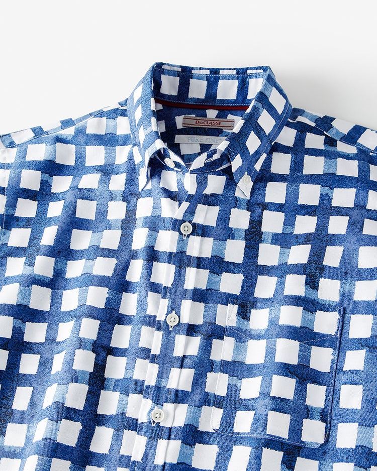 ピュアファインオックスシャツ ／トールサイズ 詳細画像 ブルーパターン2 2