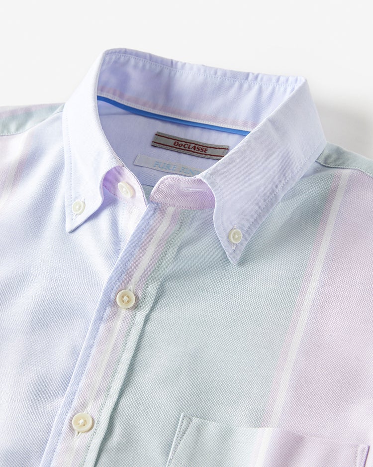 ピュアファインオックスシャツ半袖 詳細画像 ピンク・パターン 2