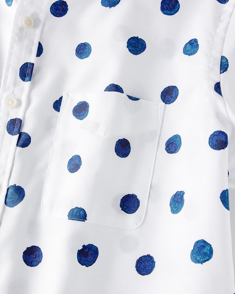 ピュアファインオックスシャツ半袖 詳細画像 ブルー・パターン 3